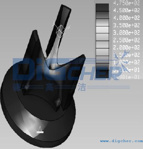 柱塞泵排液閥芯優(yōu)化后的應力云圖